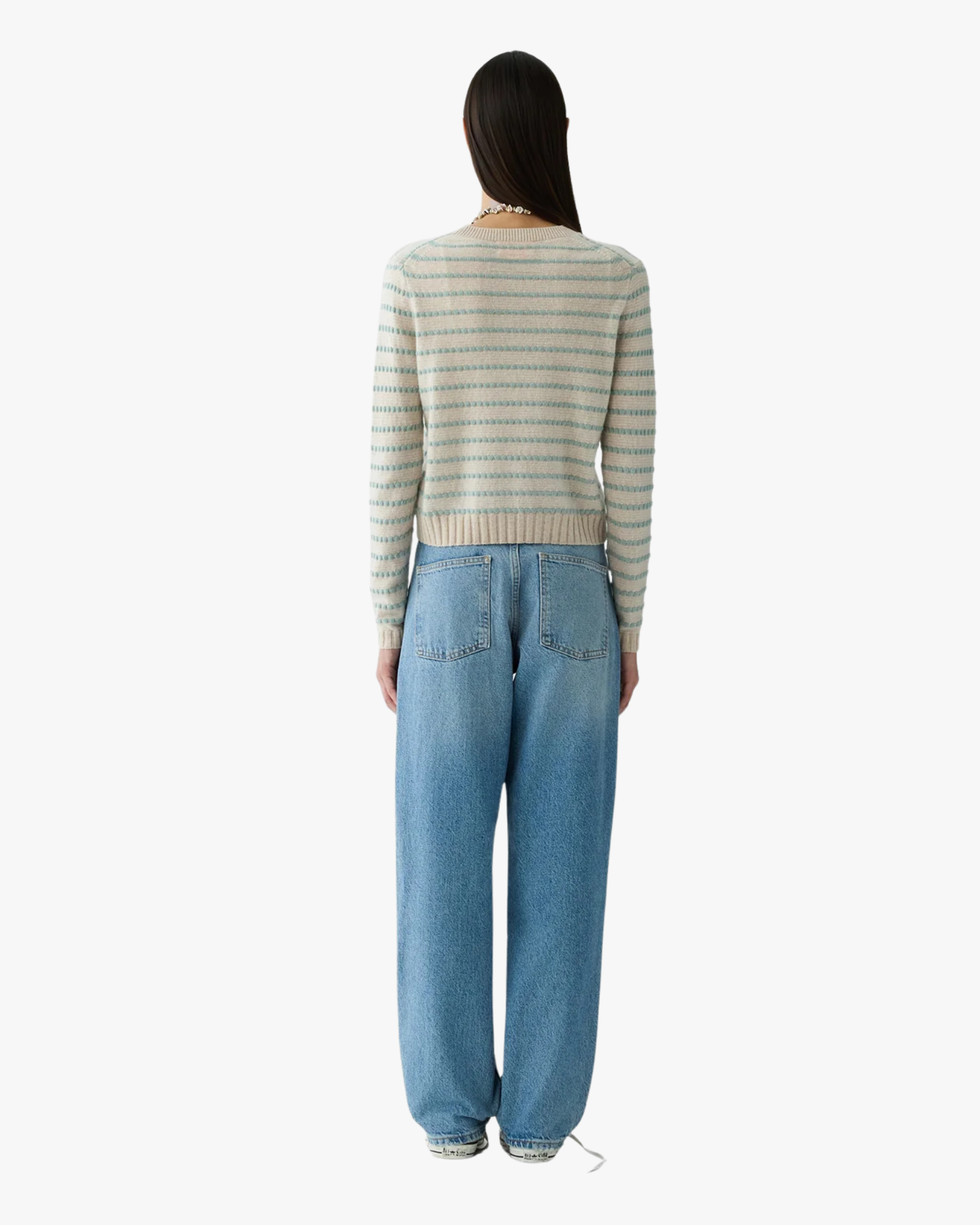 Crew Sweater Pebble Stripe Shrunken