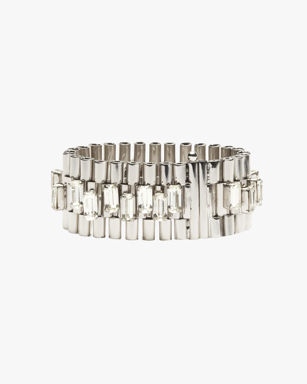 Bracelet On Time Palladium With Crystal