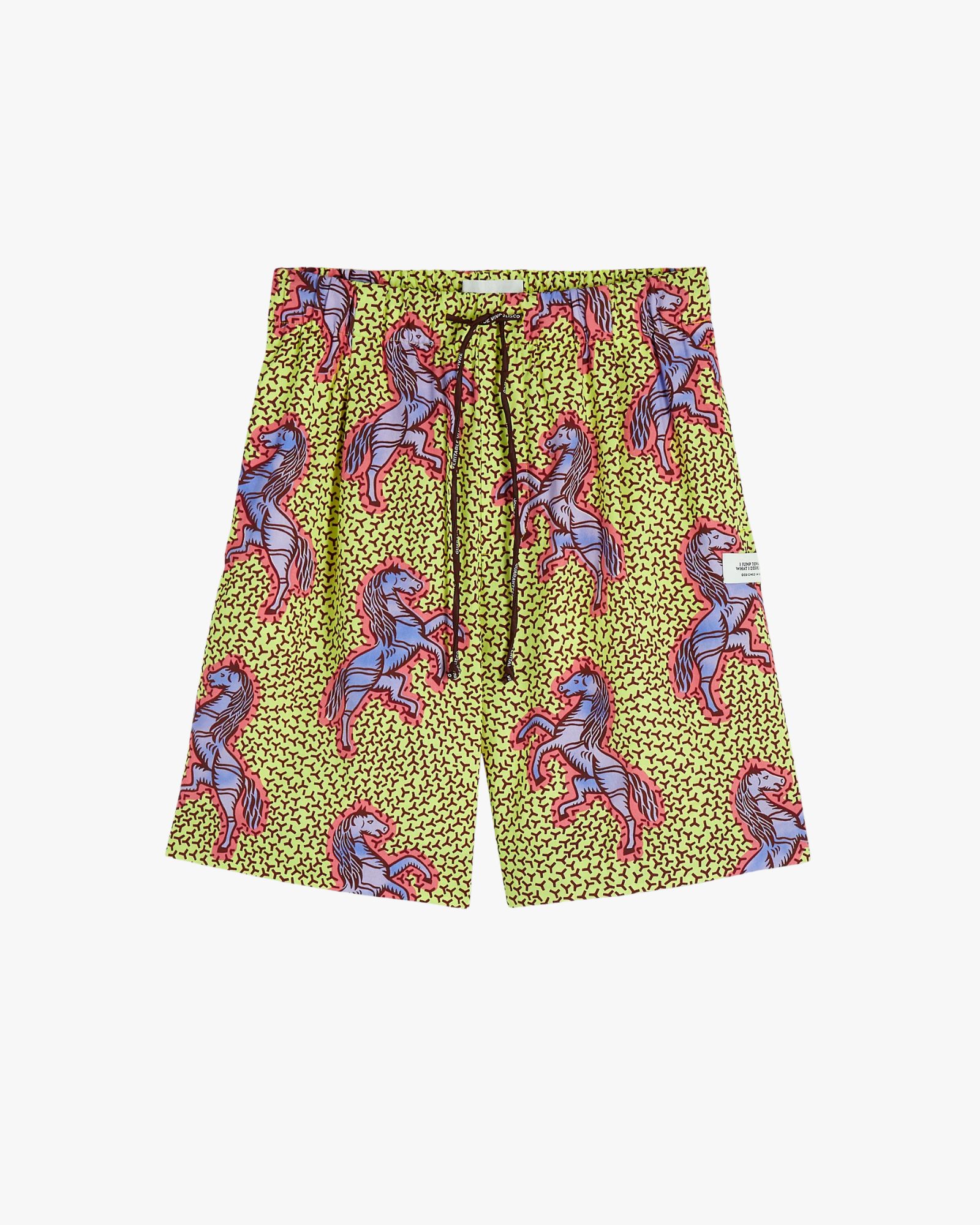 Shorts With Jumping Horse Print