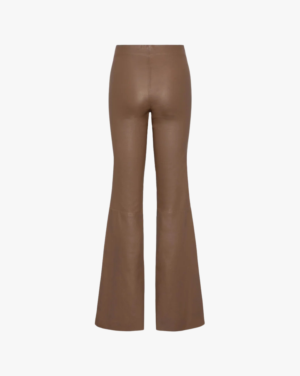 Flared Leather Trousers Lenny Camel