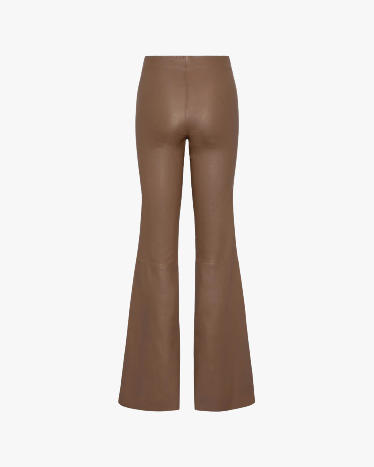 Flared Leather Trousers Lenny Camel