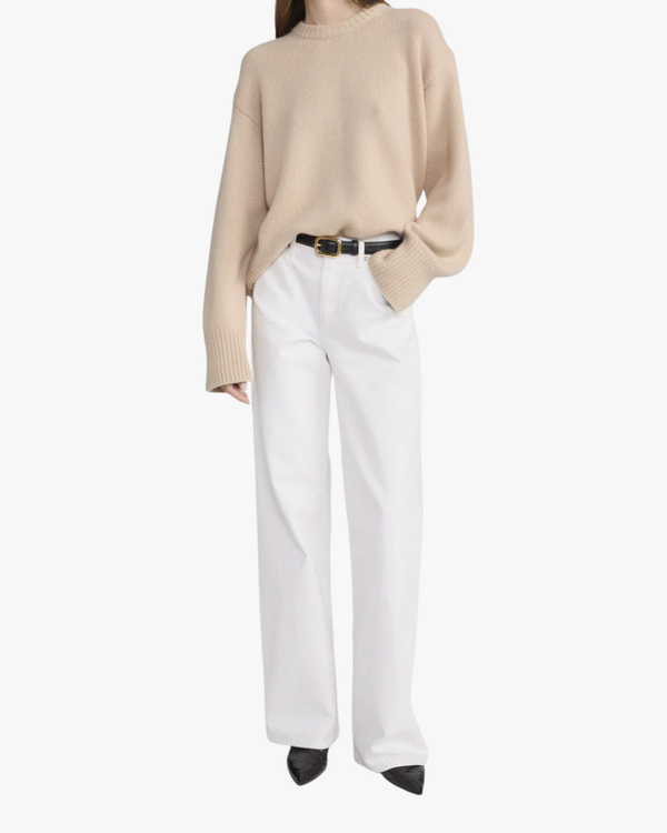 Mid Rise Jean The Stroll White