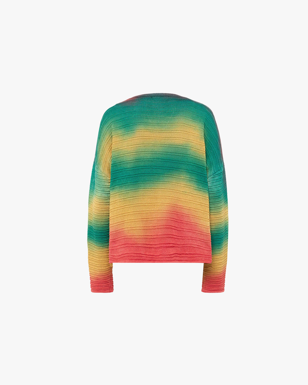 Knit Cardigan Over Fit Woman Rainbow
