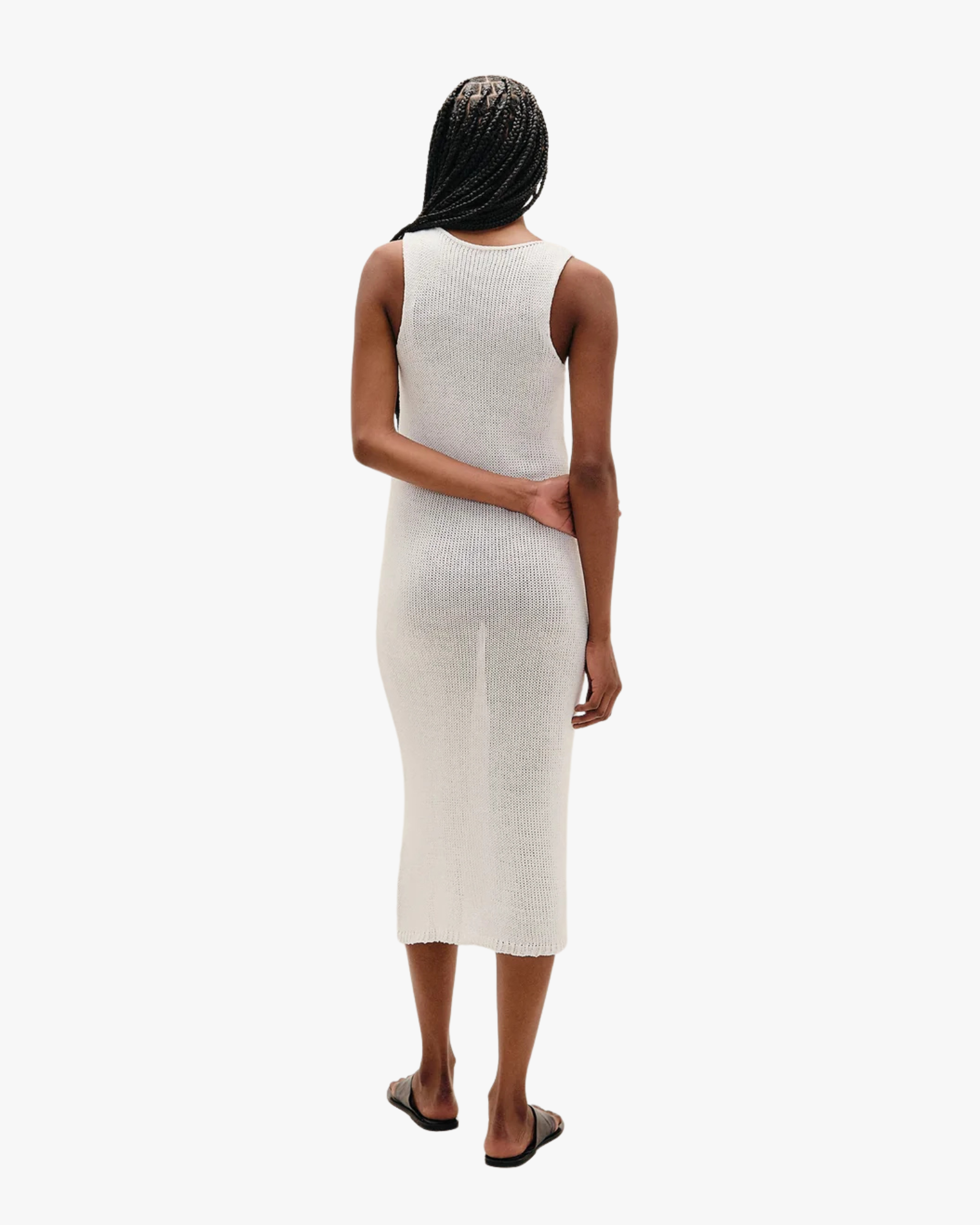 Midi Dress Knit Liz Off-White