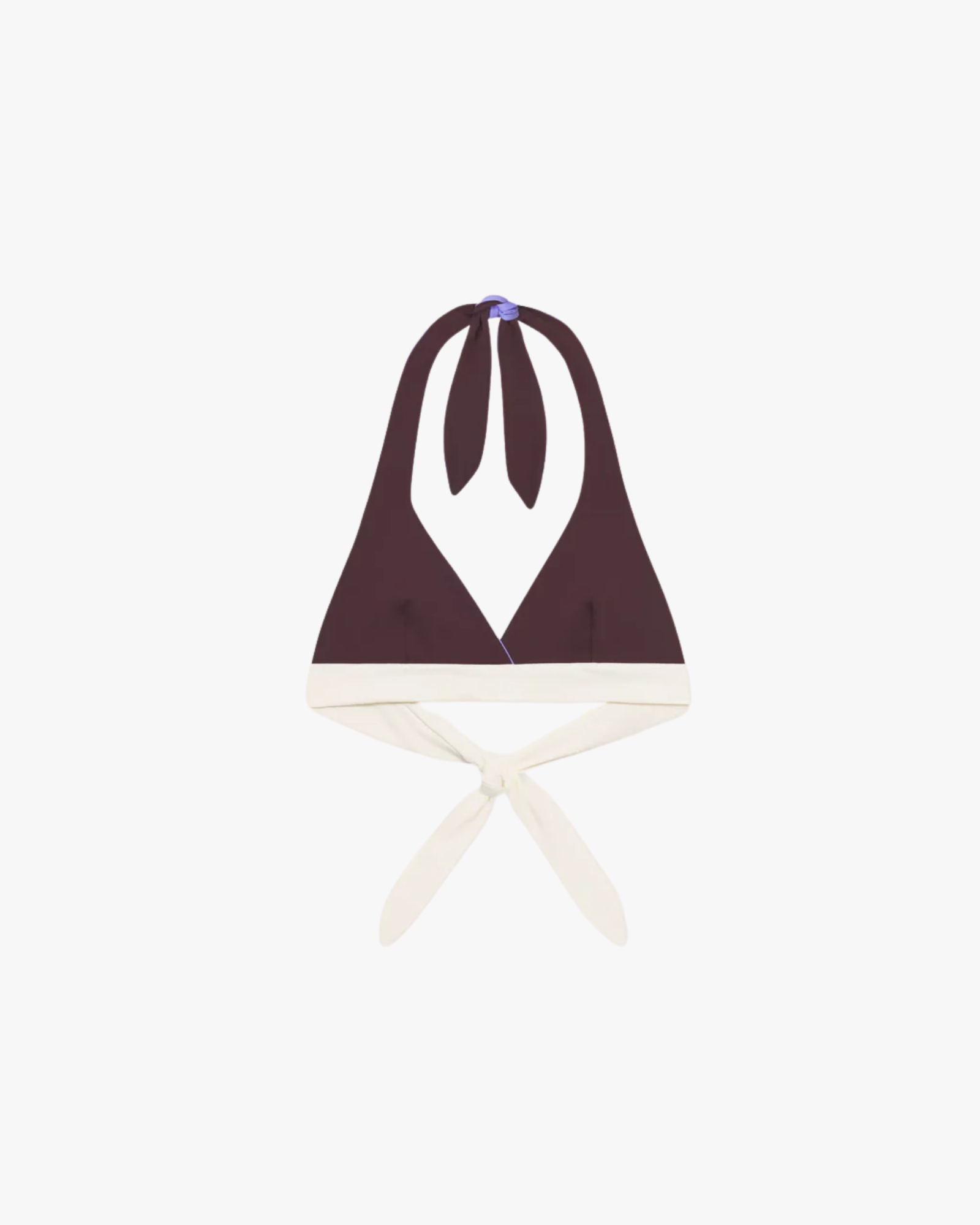 Neckholder Top Bikini Reversible Chocolate Lilac