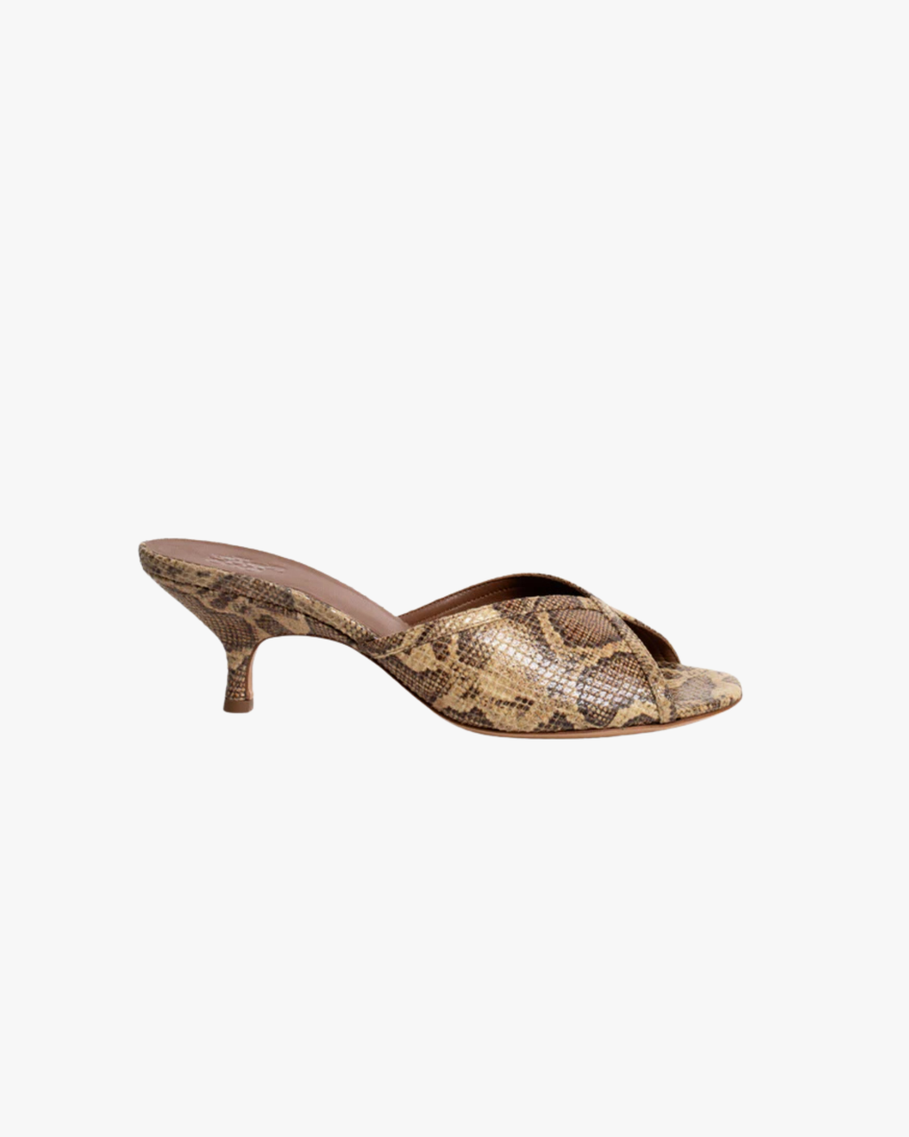 Melanie Kitten Open Toe Mule Camel