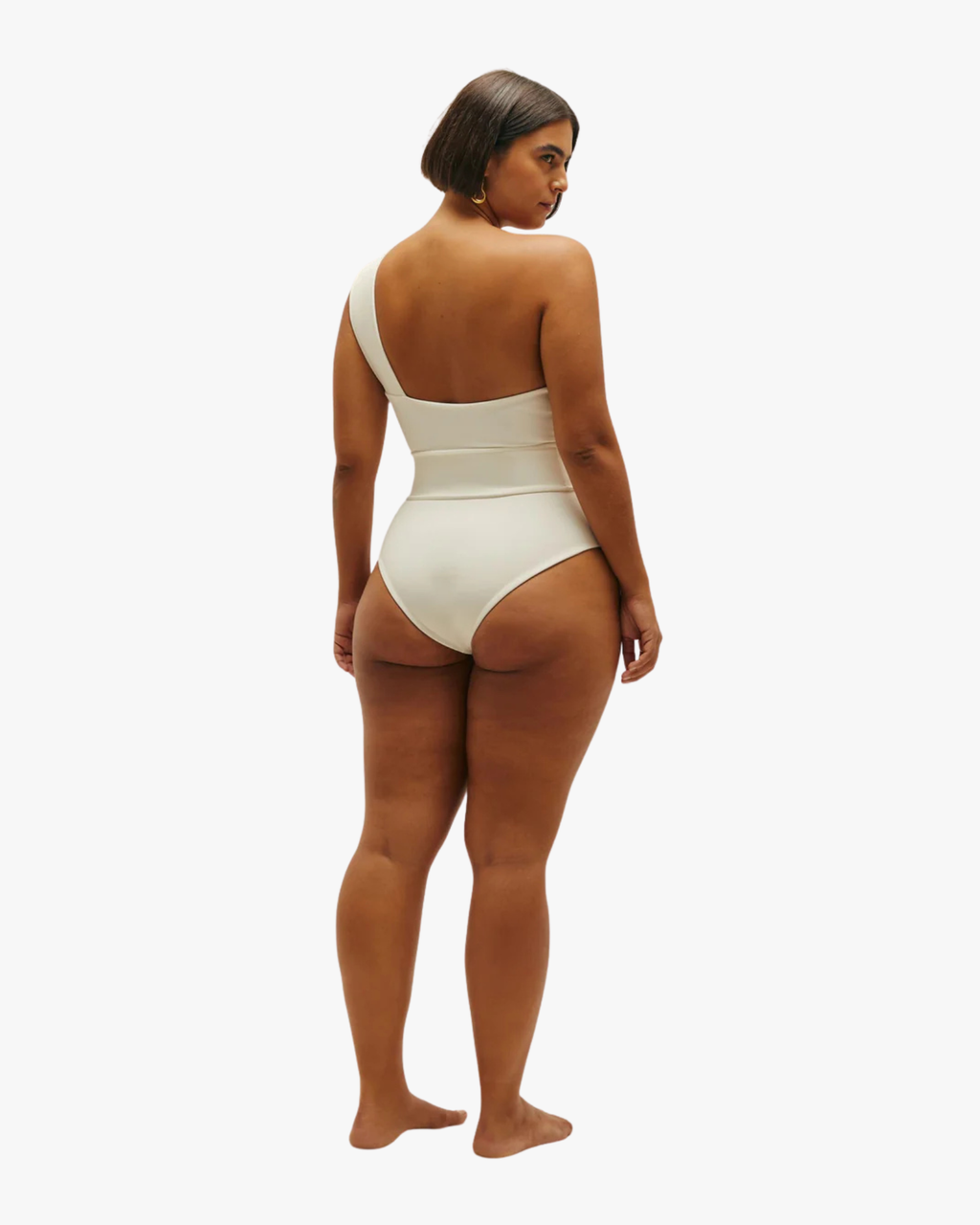 One Shoulder Swimsuit Maria Maillot Off White
