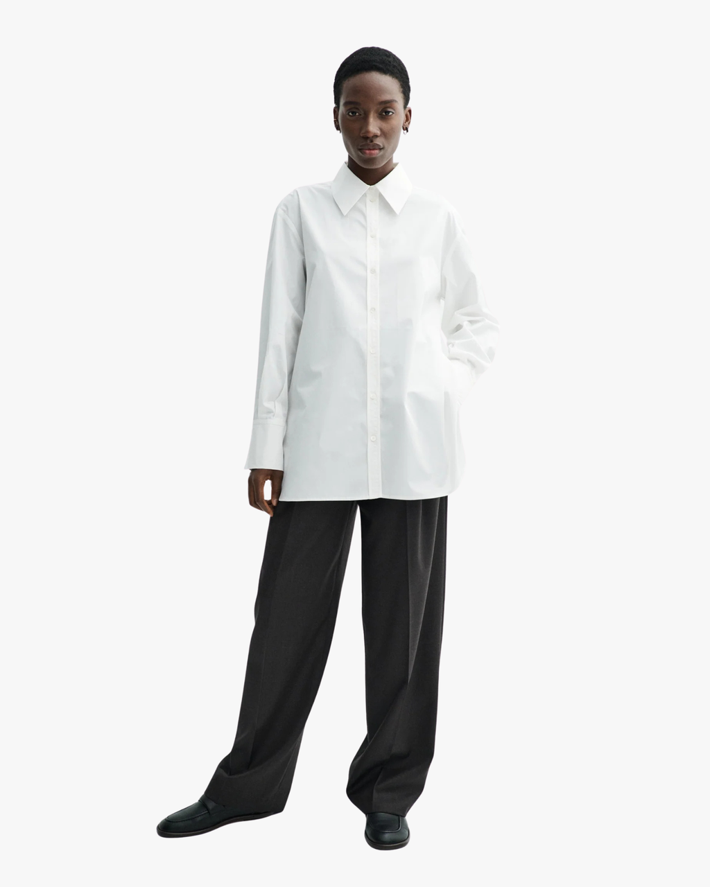 Loose-Fit Poplin Shirt Sebastiana White