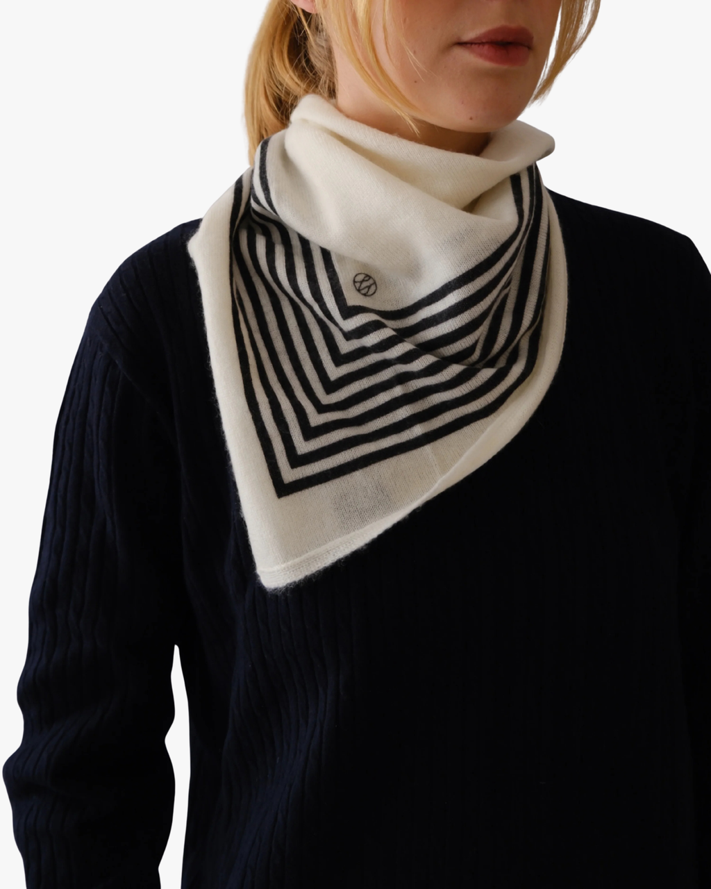Paisley Wool Scarf White