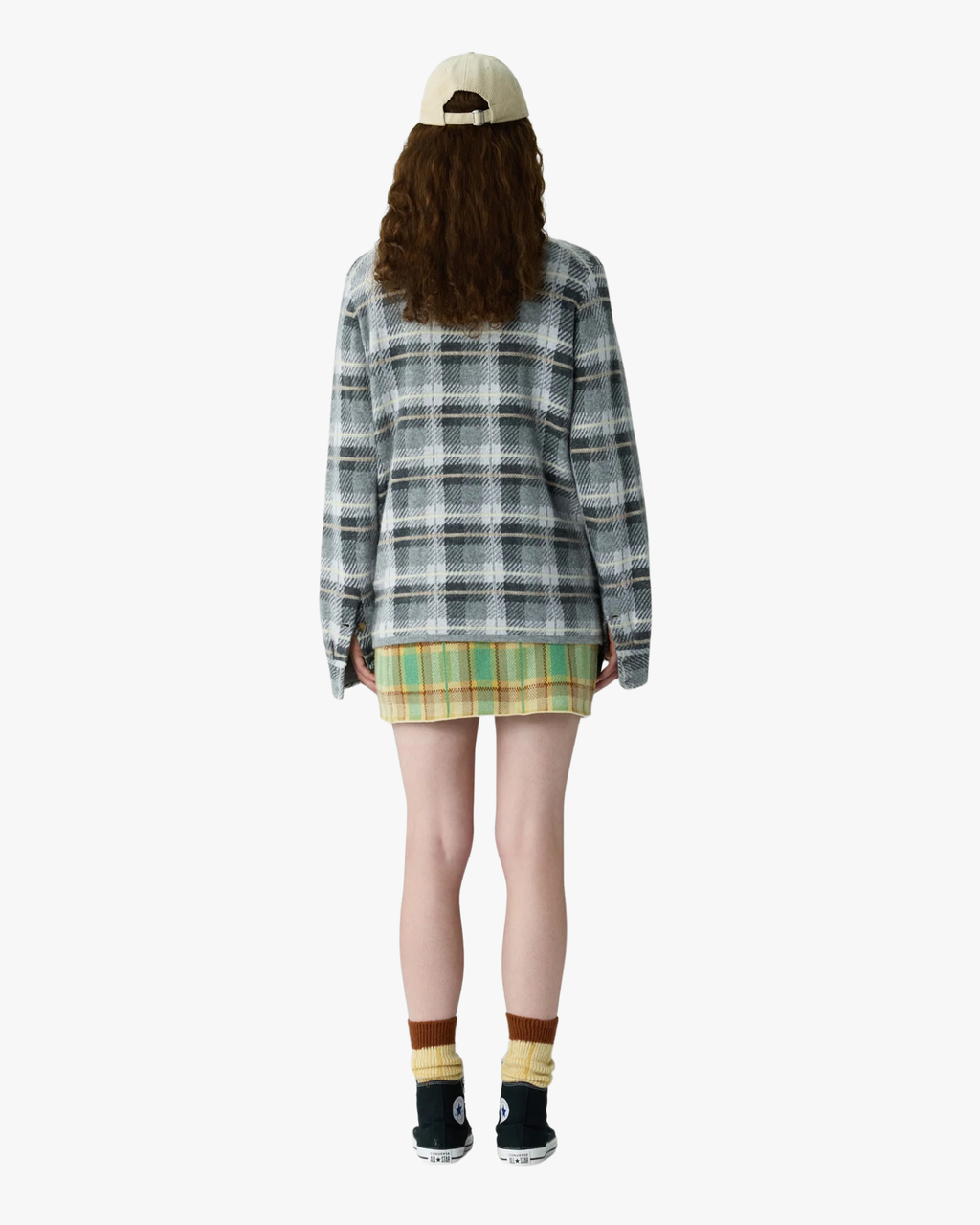 Plaid Cashmere Work Shirt Heather Grey
