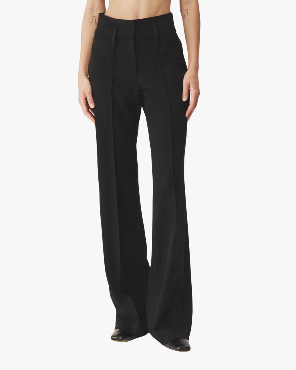 Pants Lina High-Waisted Wool Black