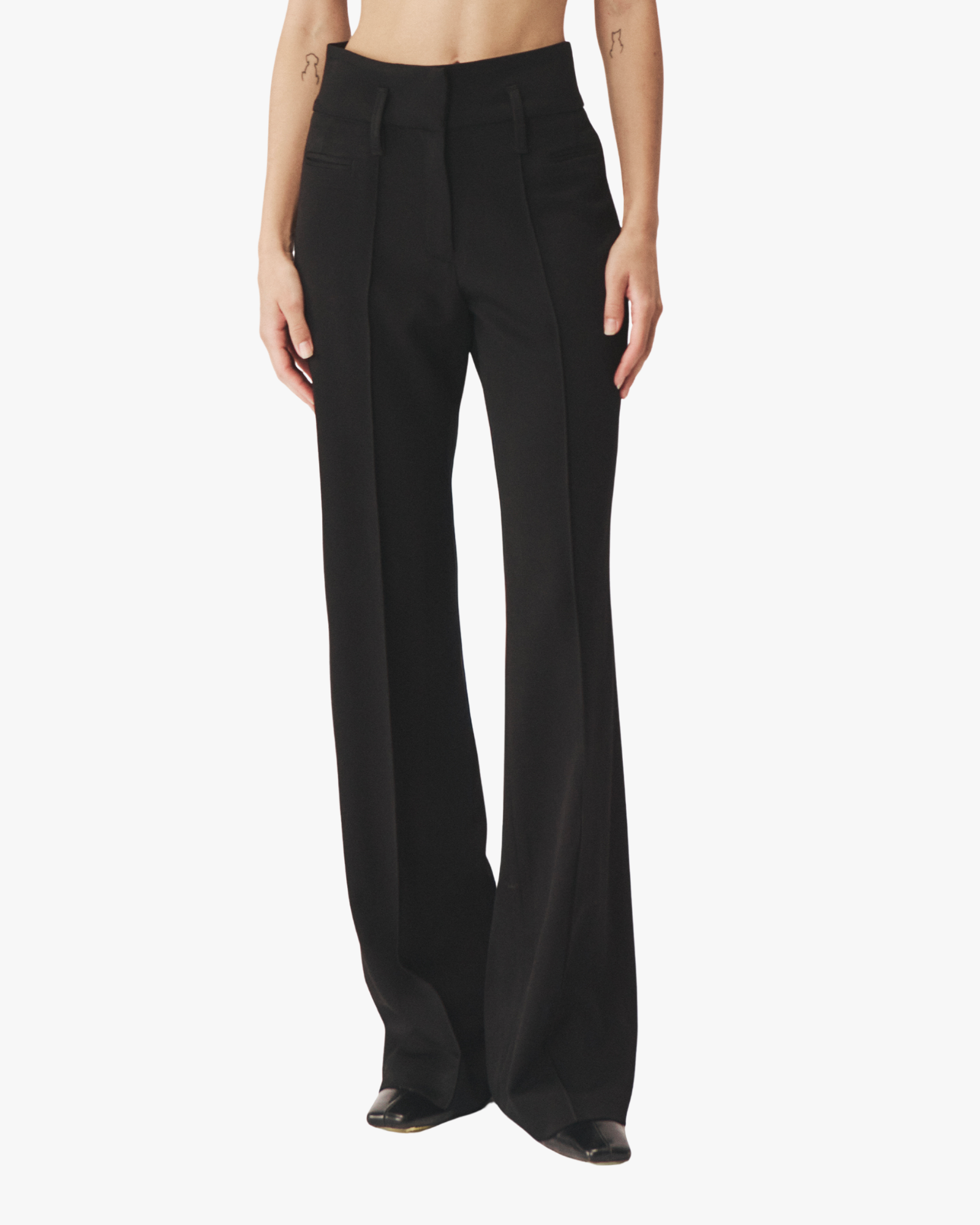 Pants Lina High-Waisted Wool Black
