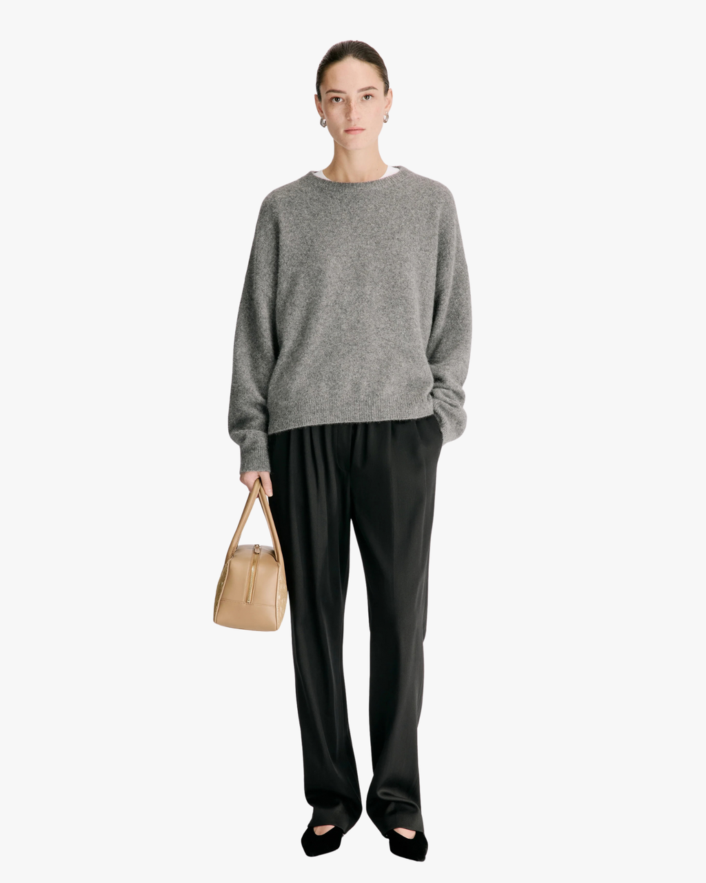 Crewneck Sweater Tristan Lds Anthracite Melange