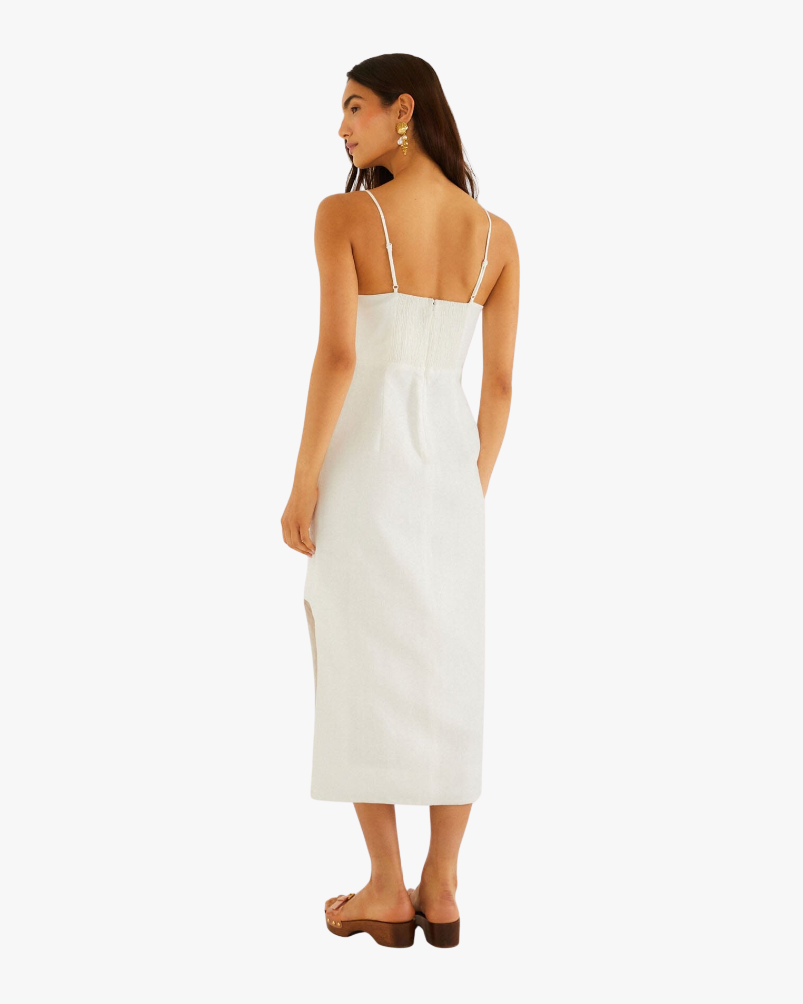 Midi Dress Shell Off-White
