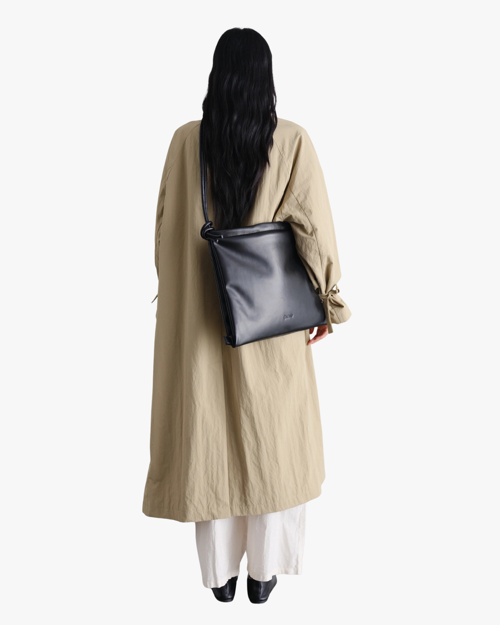 Vegan Leather Crossbody Bag Black