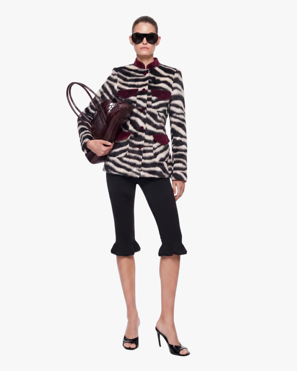 Faux-Fur Jacket Zelda Zebra