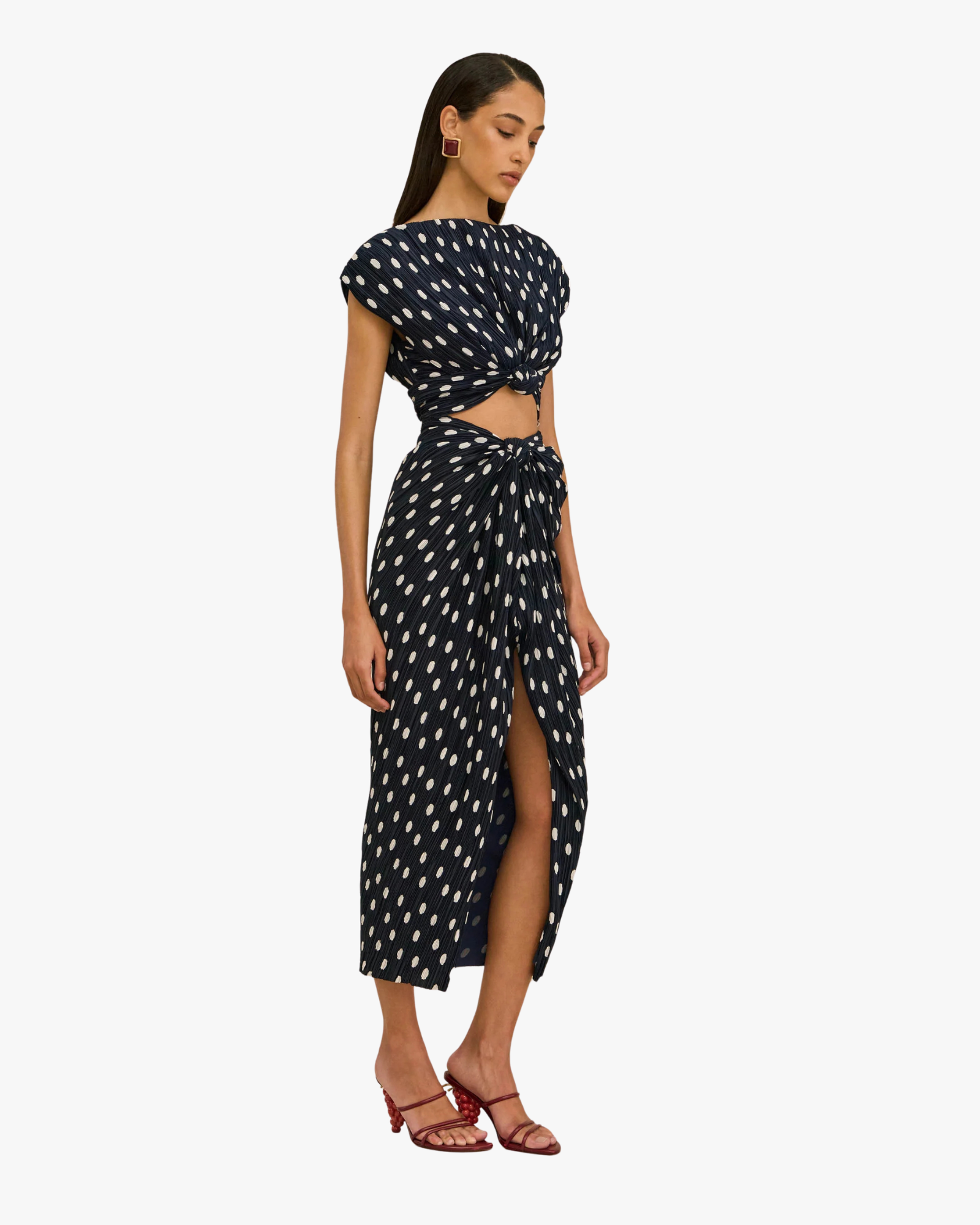 Dress Aira Navy With White Dots