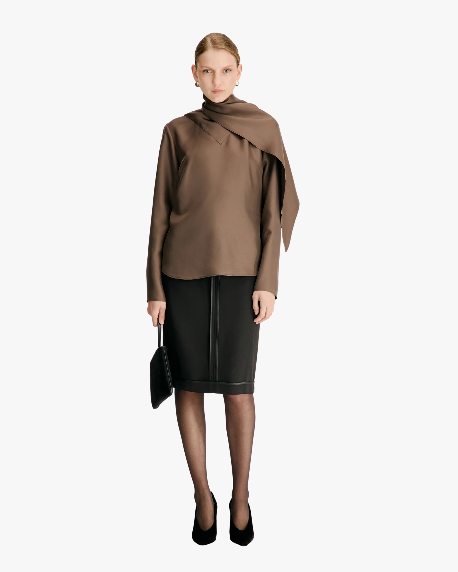 Blouse Gala Foulard Dark Brown