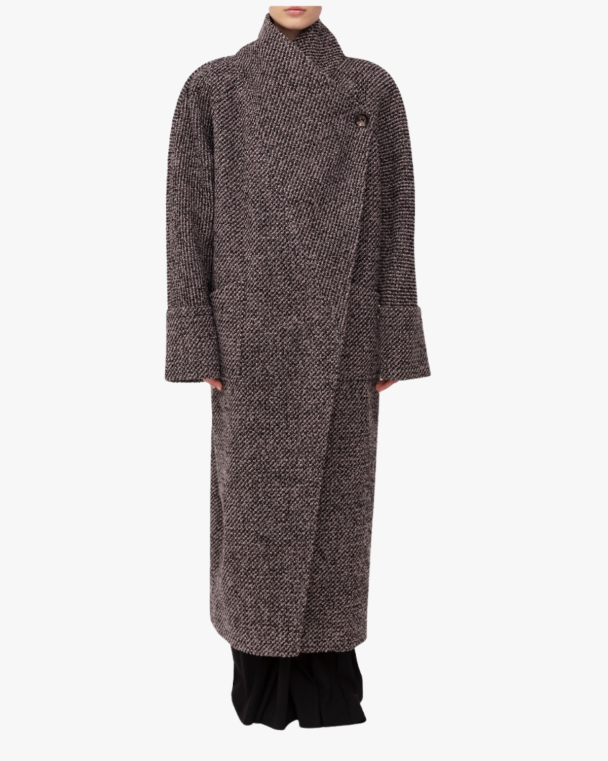Long Coat Asymemetric In Brown