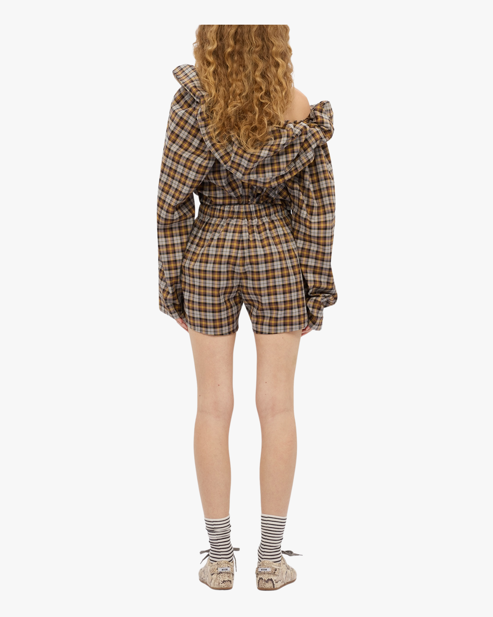 Check cotton boxer shorts
