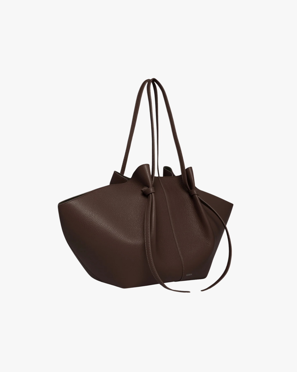 Knotted-Strap Tote Large Mochi Espresso