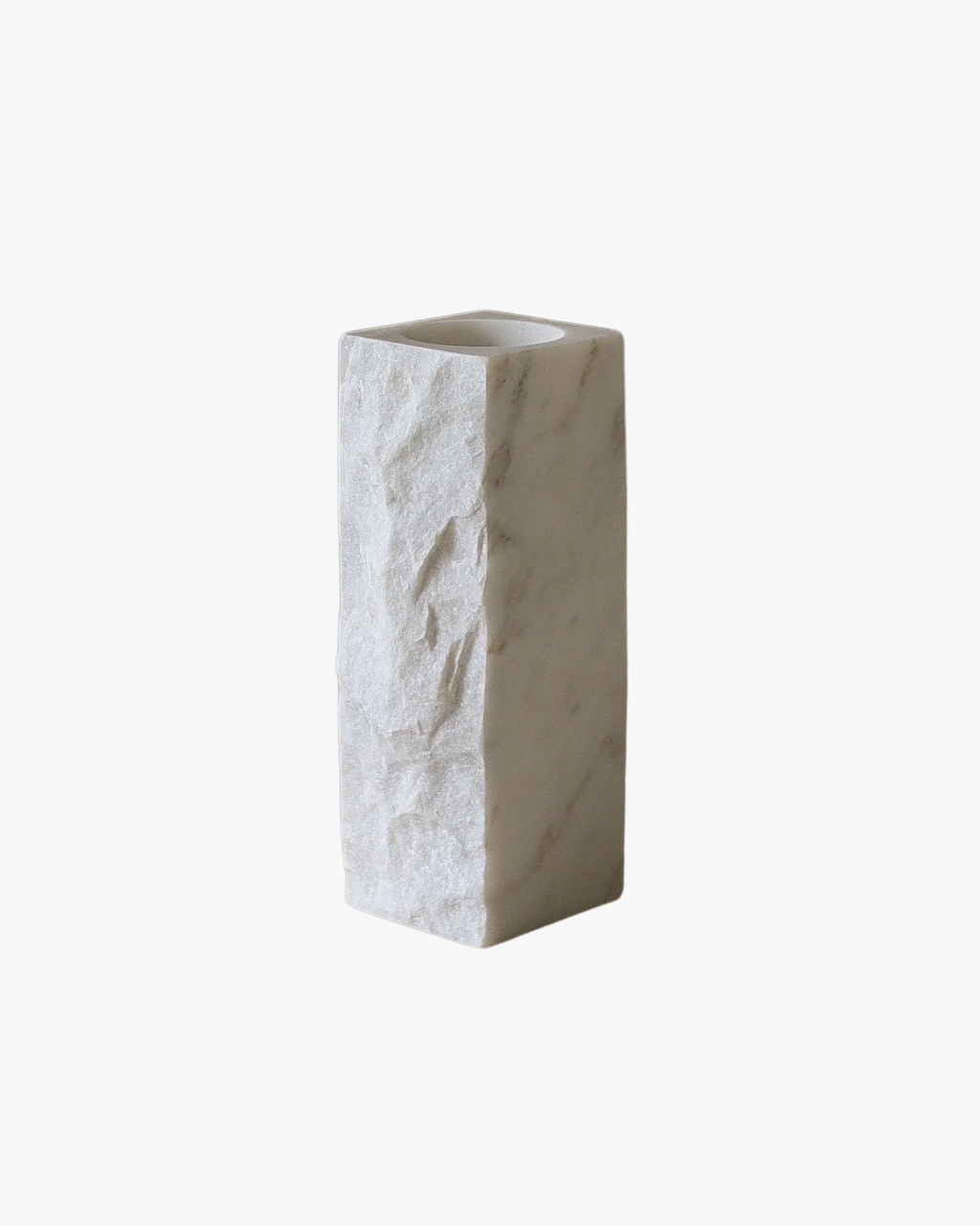 Small Carrara White Marble Edge Vase