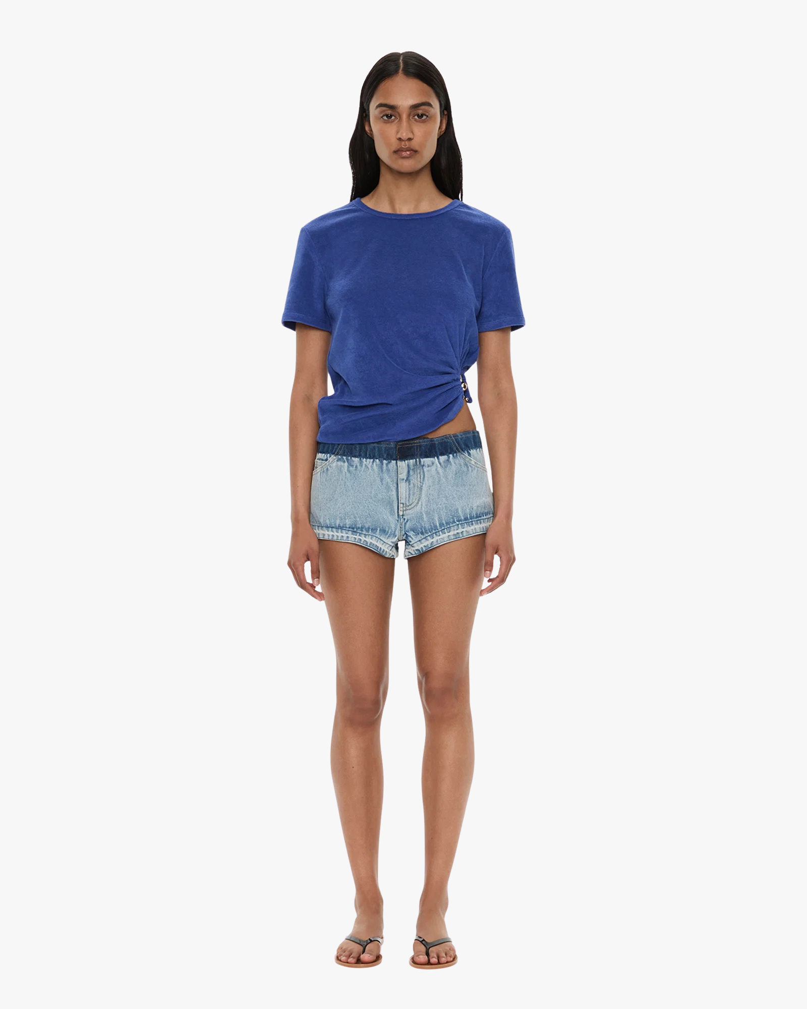 Tee Looped Back Orbit Indigo