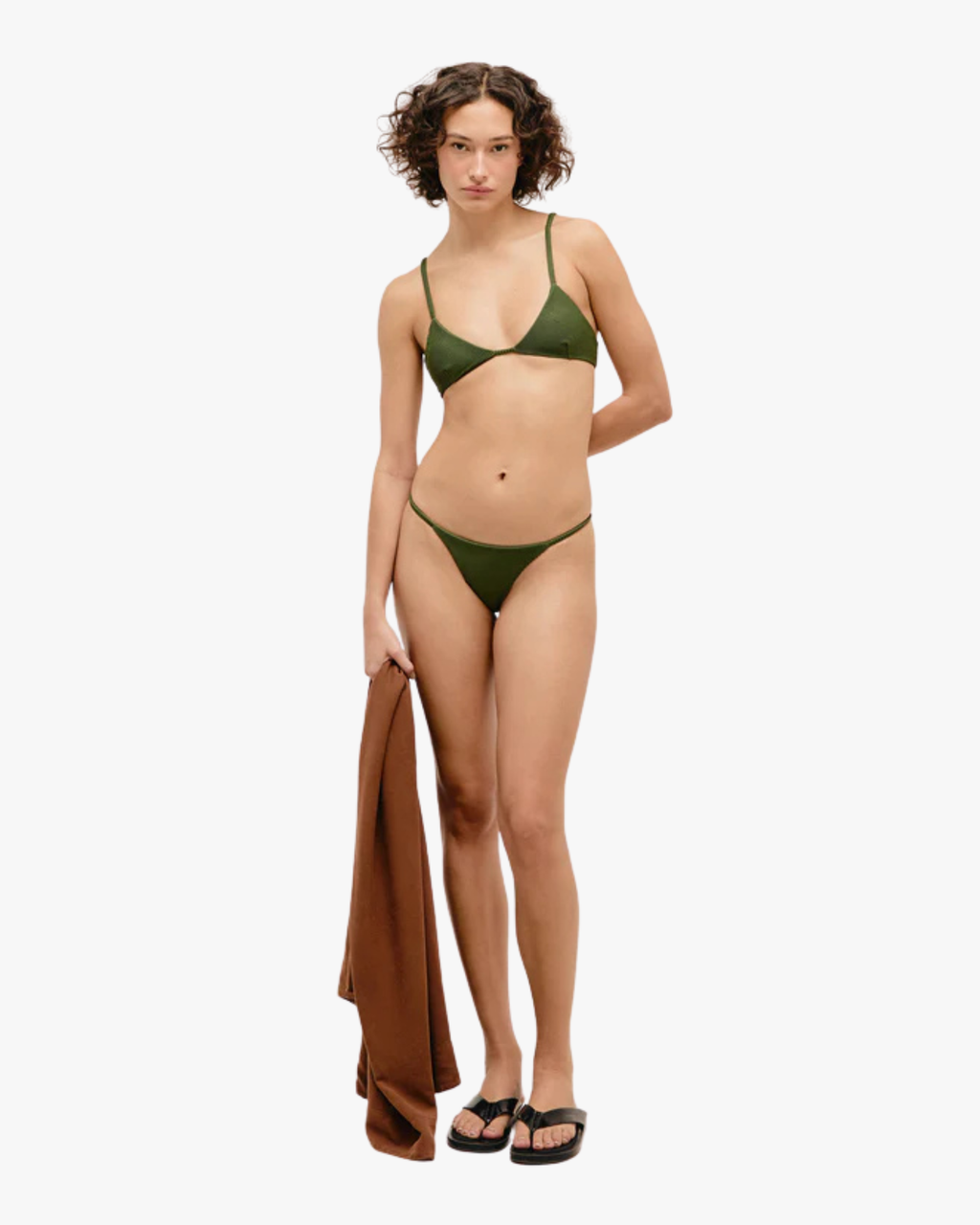 Bikini Bottom Ribbed Lari Olive Green