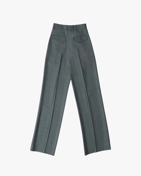 Pleated Straight-Leg Trousers Eje Grey