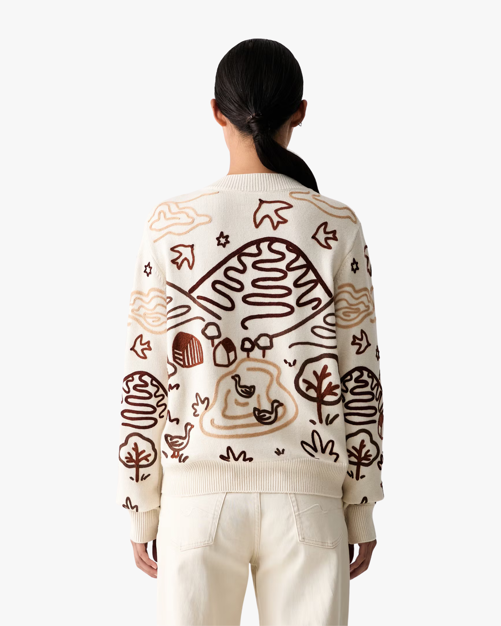 Knit Cardigan Countryside Cornelli Off-White