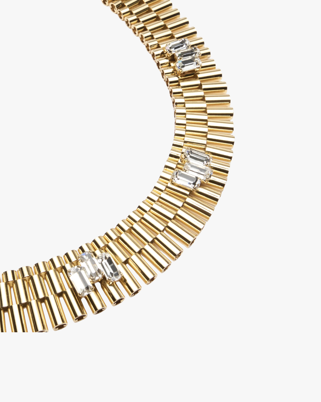 Necklace On Time Gold Crystals