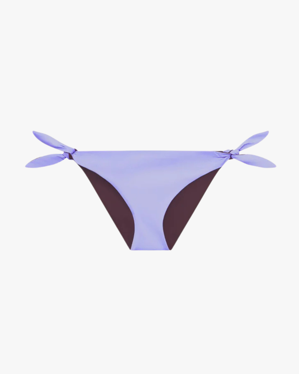 Holiday Bikini Bottoms With Ties Reversible Chocolate-Lilac