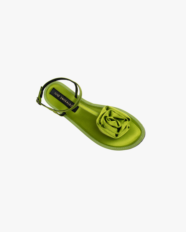 Ortigia Flat Sandal Green