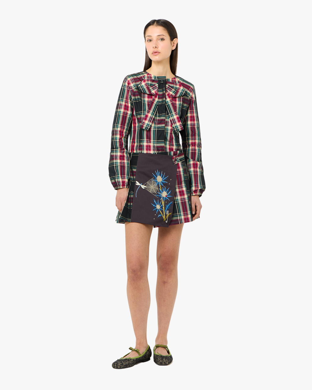Mini Skirt Pleated Red