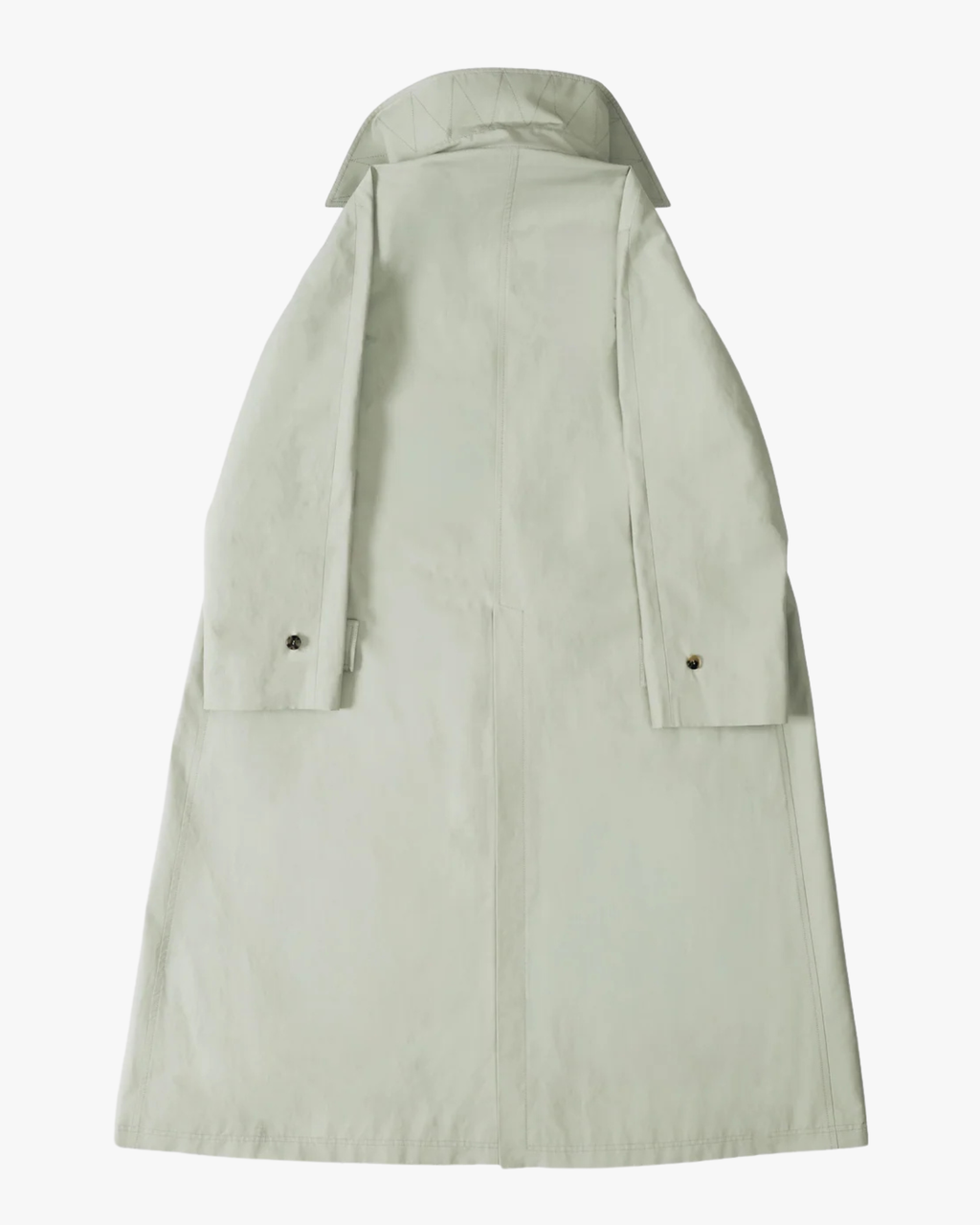 High-Collar Trench Coat Norte Green