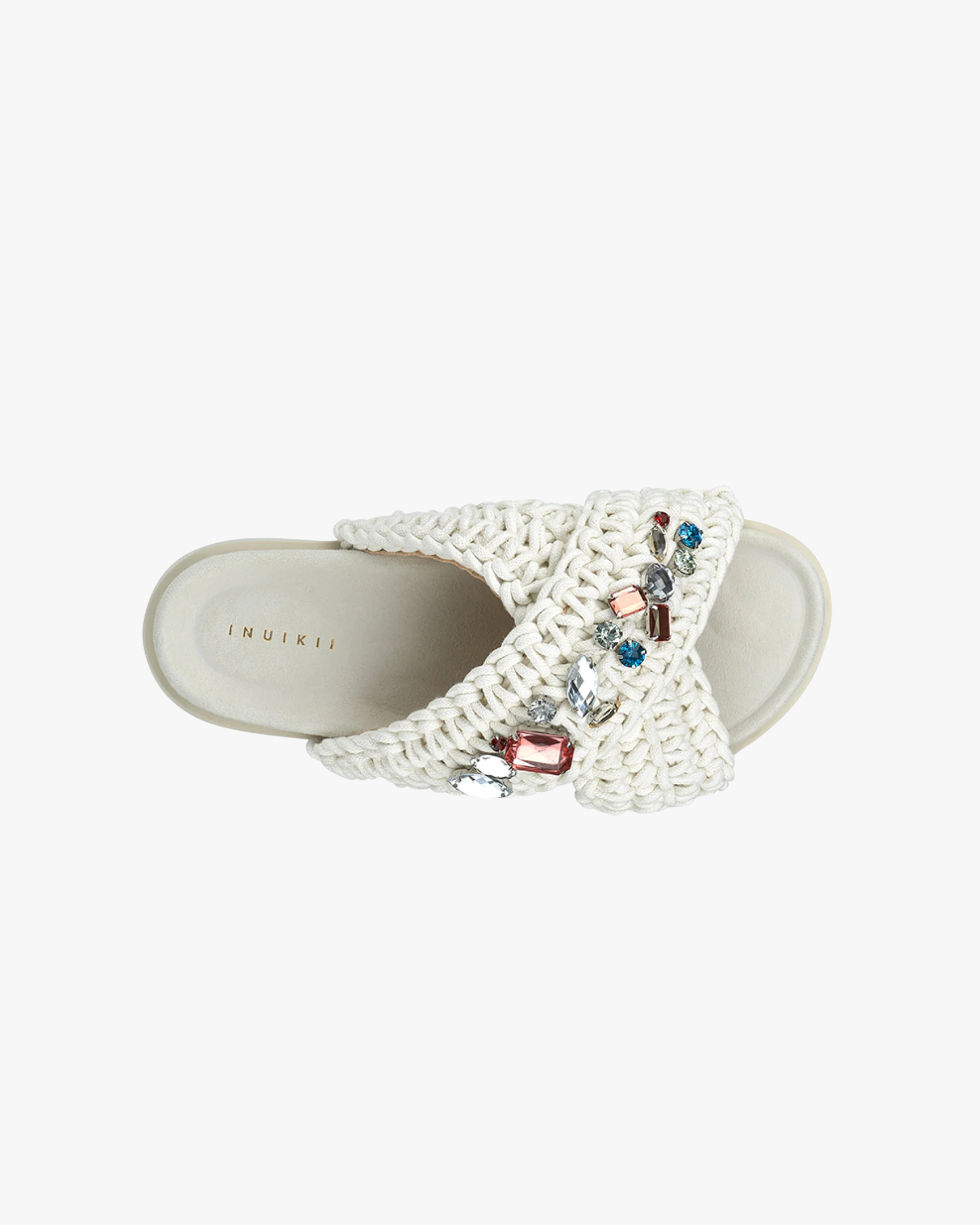 Slides Woven Stones Off White