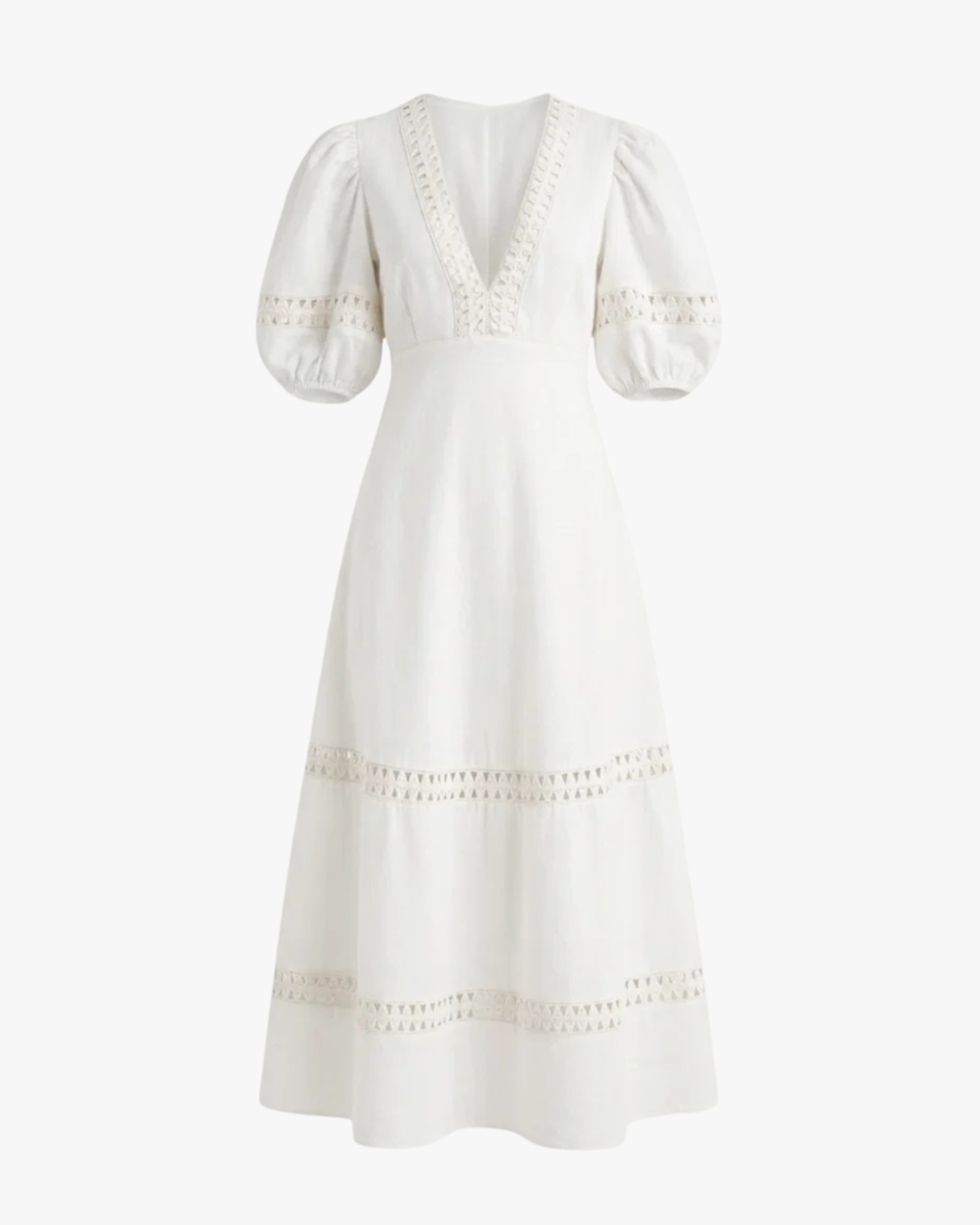 Odessa - The Fabric Origami Tiered Long Dress White