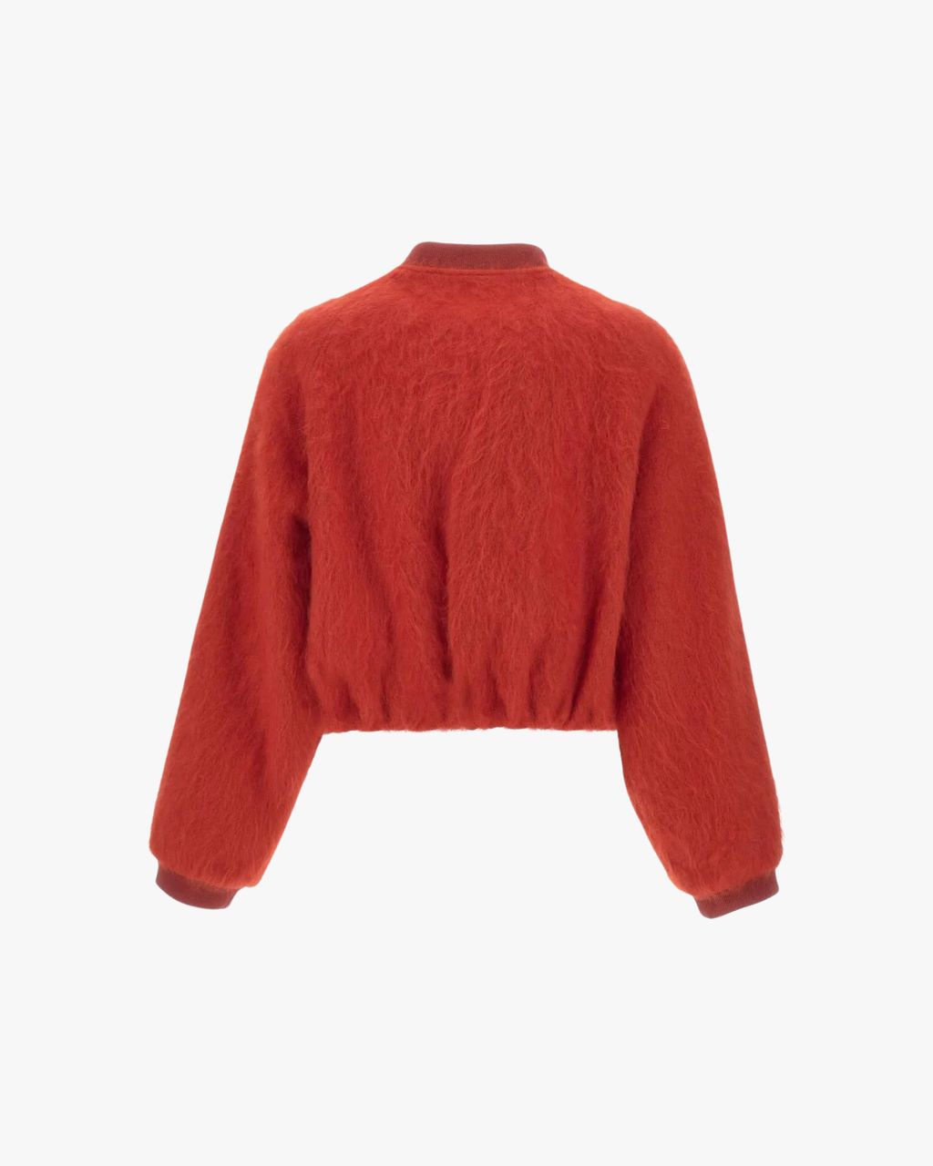 Brushed Wool Bomber Jacket Jimi Red
