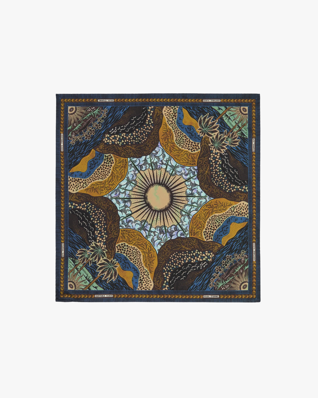 Scarf With Leather Handle Eternal Sun Blue