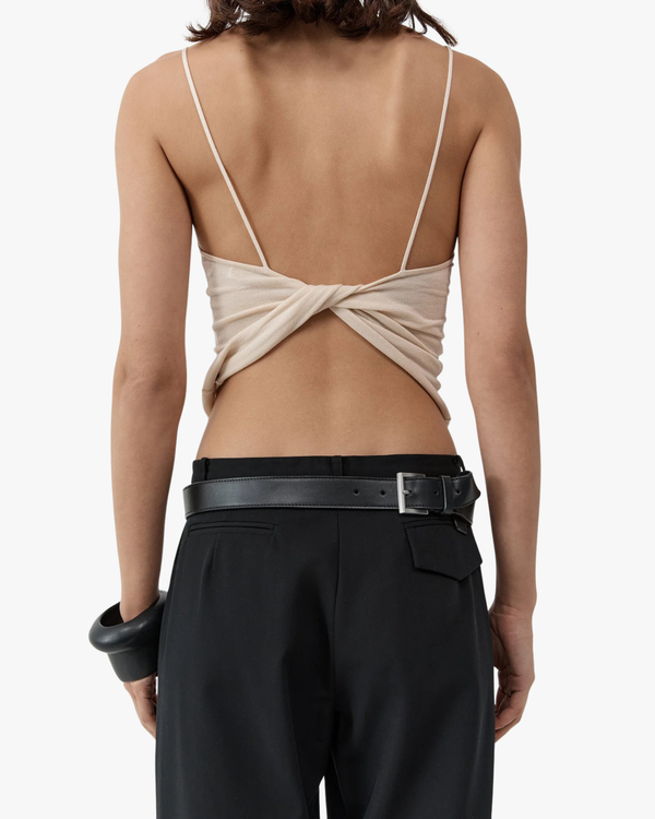 Twist Back Knit Top Shell