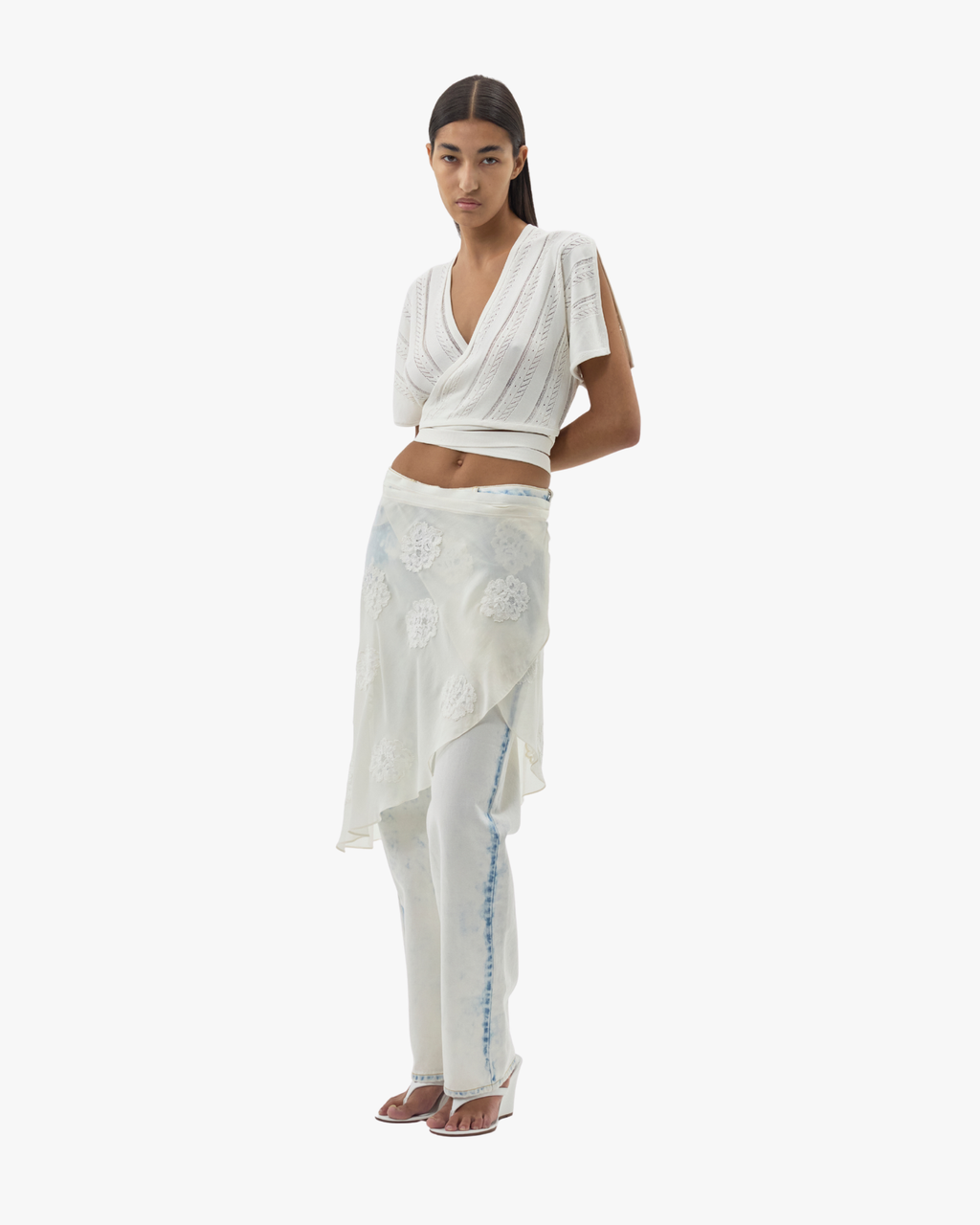 Sk069 Chiffon Crepe Ivory