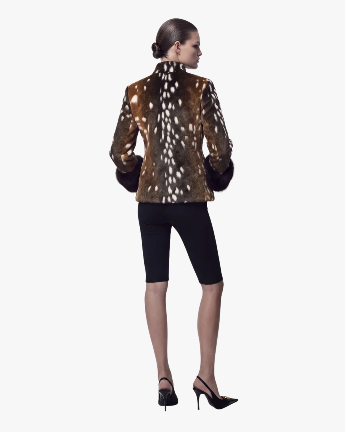 Faux-Fur Jacket Bambi Deer Print