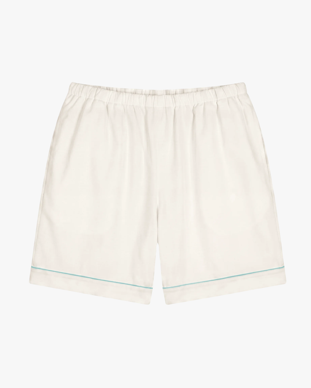 Pajama Set Short White With Blue