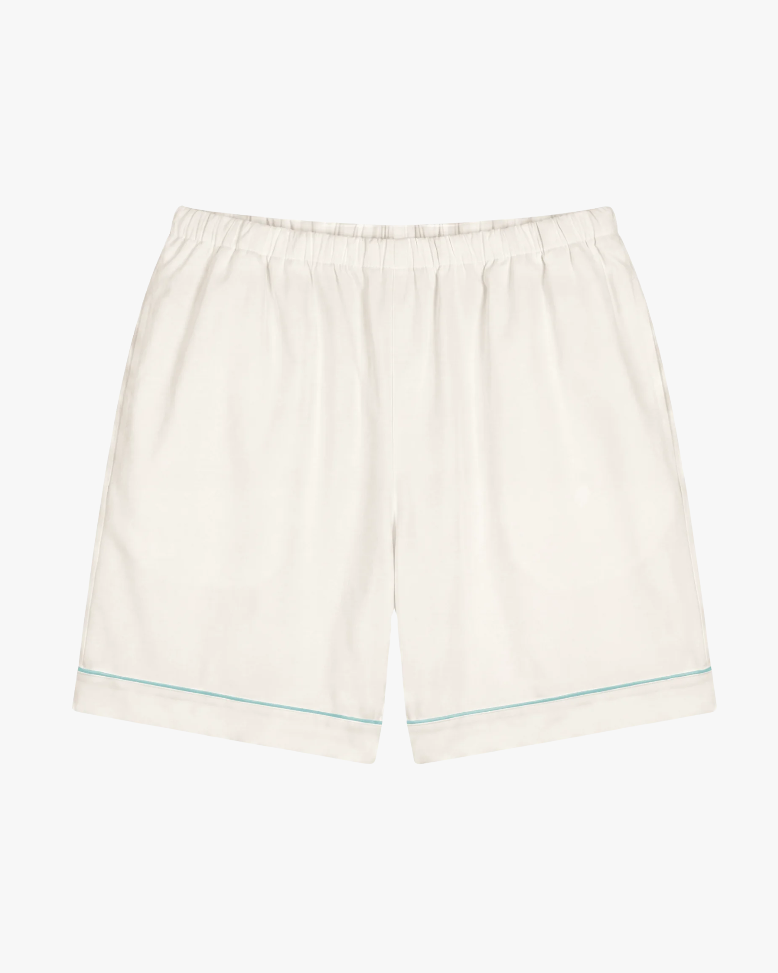 Pajama Set Short White With Blue
