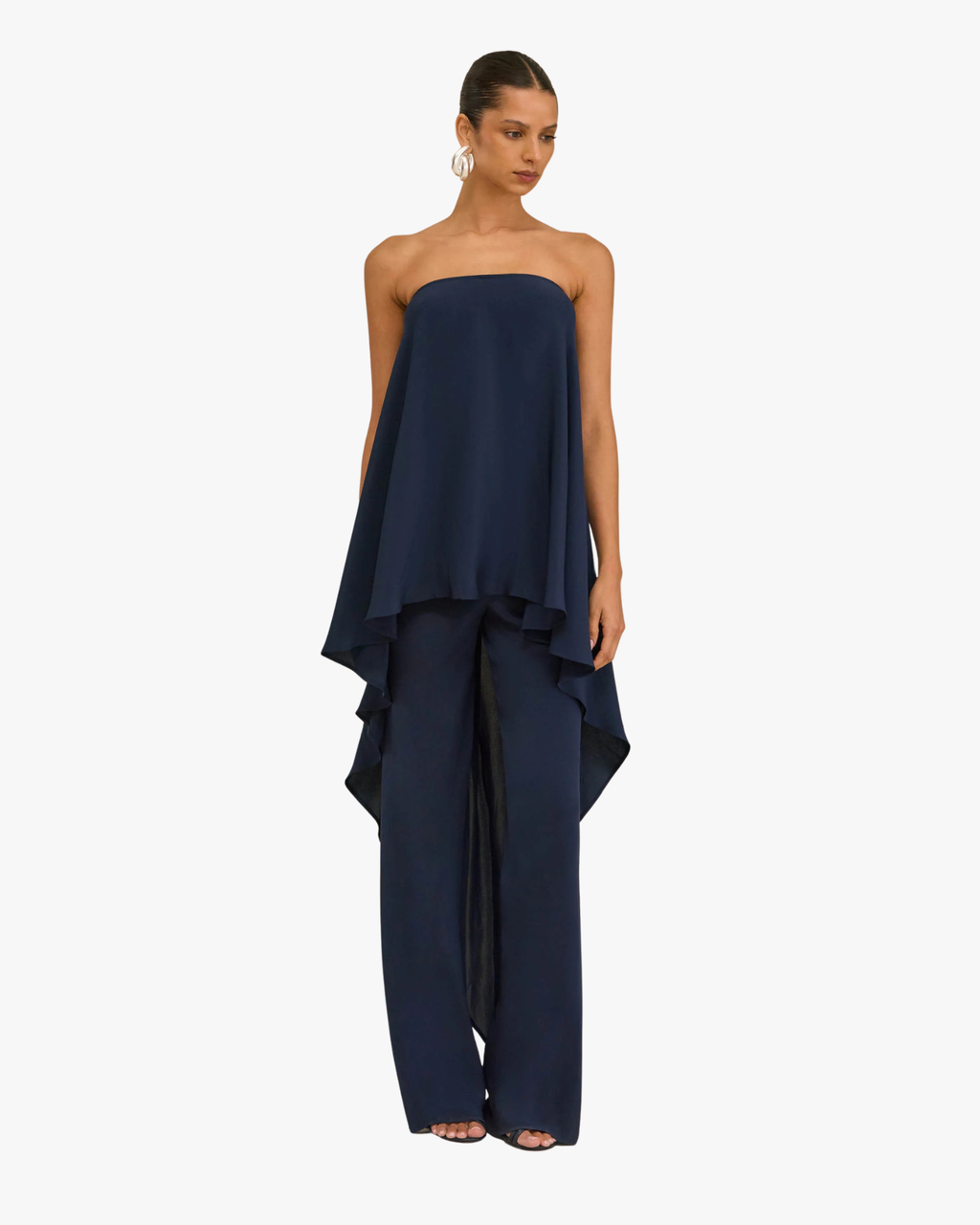 One Sholder Top Tajisha Navy Blue