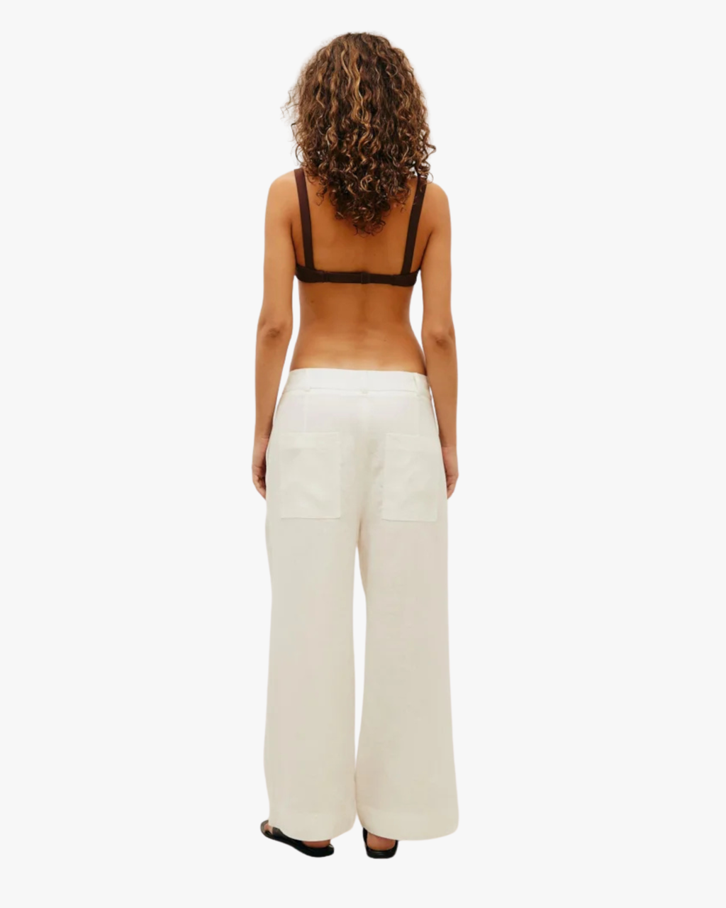 Sara Linen Pants Off White