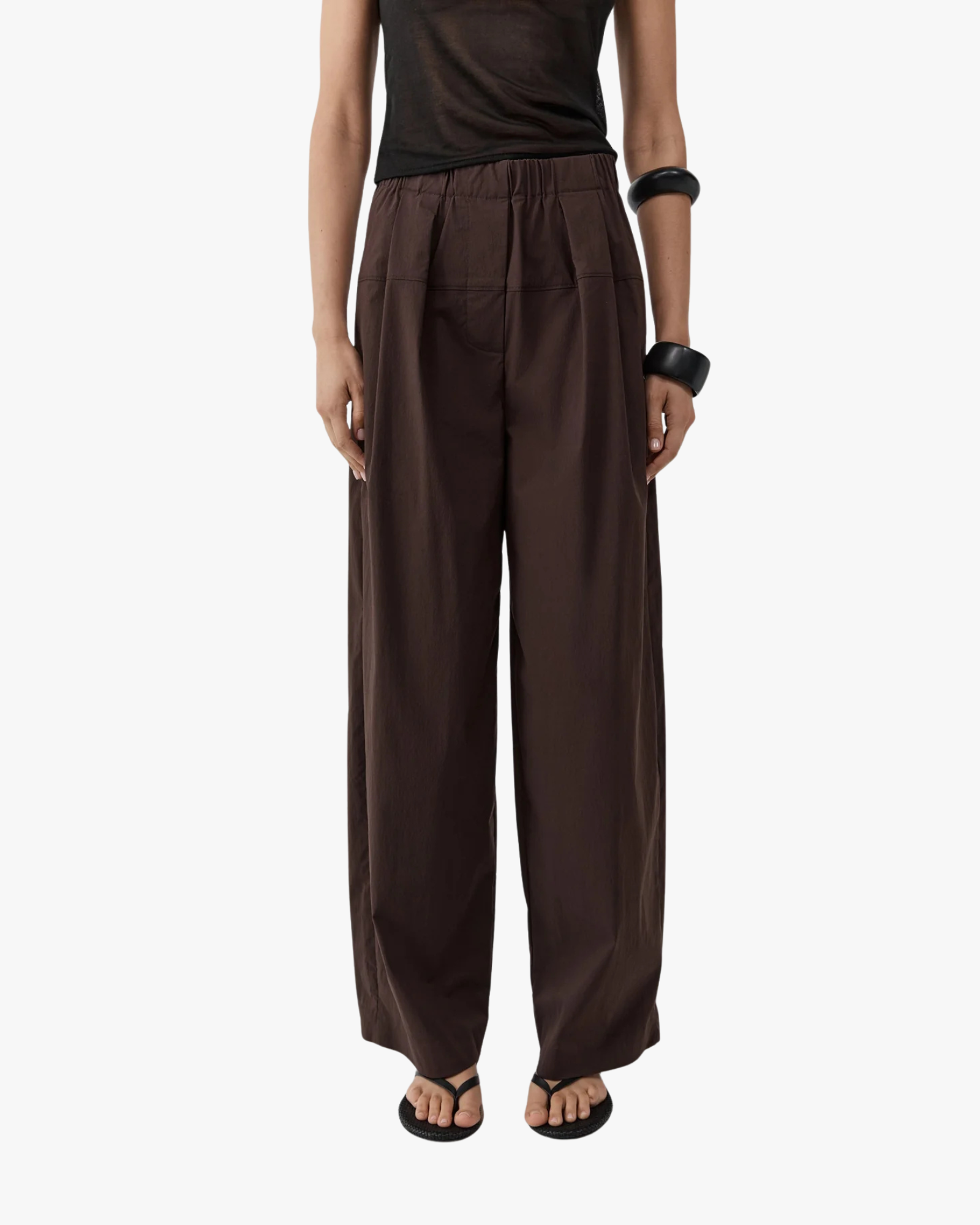 Relaxed Pleat Pants Bark