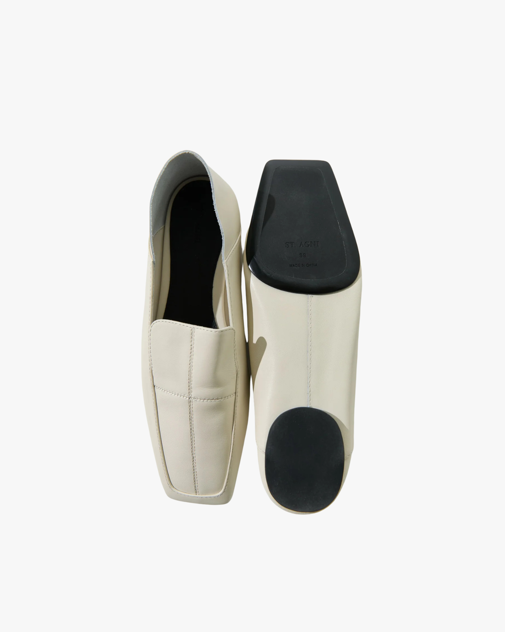 Minimal Flat Loafer Ecru
