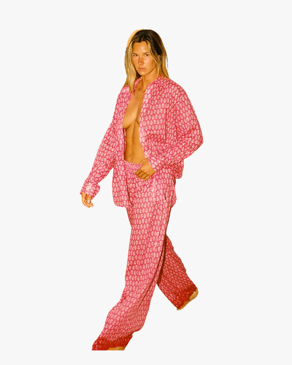 Mambo Set Oversize, Trouser And Shirt Pink