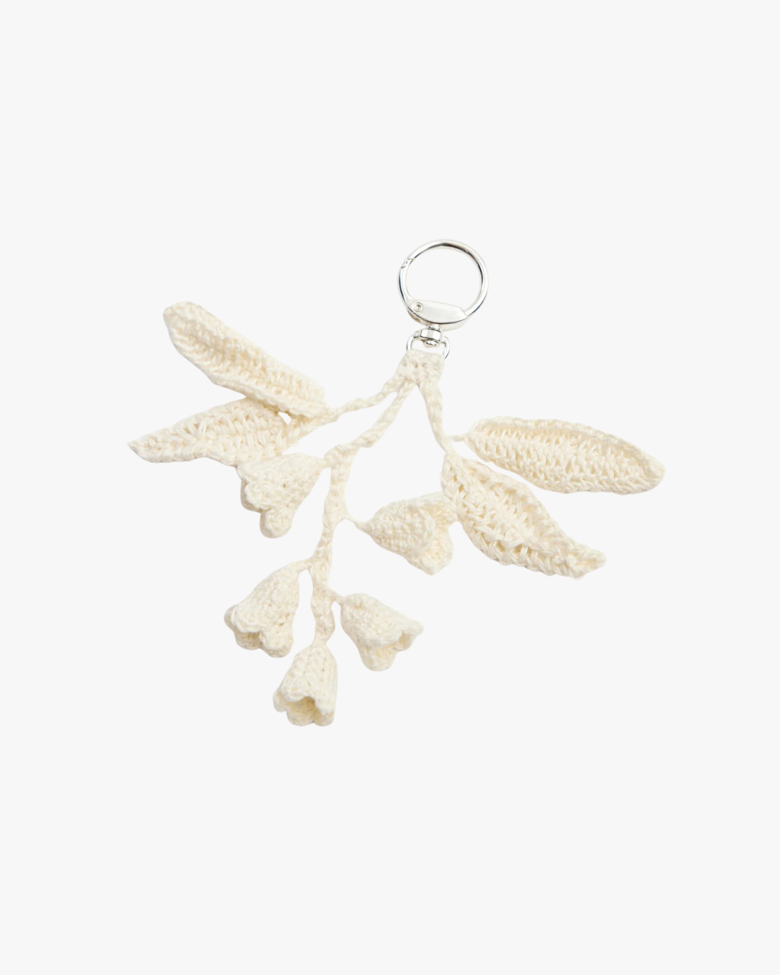 Keychain Crochet Ecru